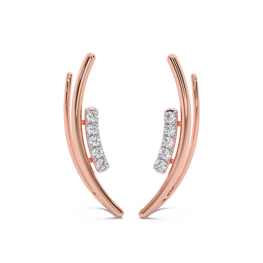 Enchanting Arc Diamond Ear Cuffs