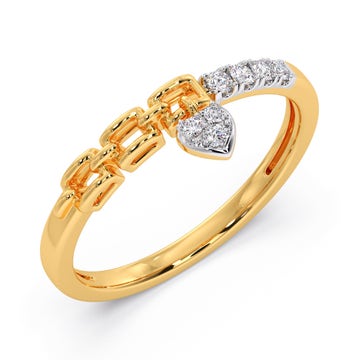 Ava Heart Diamond Charm Ring