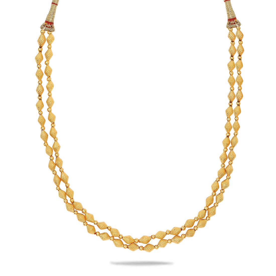 Two Layered Bicone Tushi Kyra Gold Necklace