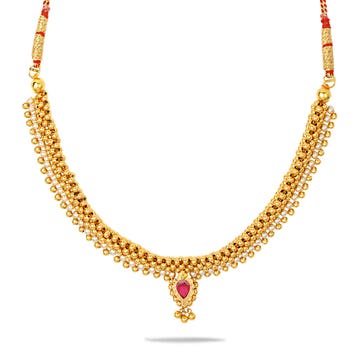 Gajraa Tushi Kyra Gold Necklace