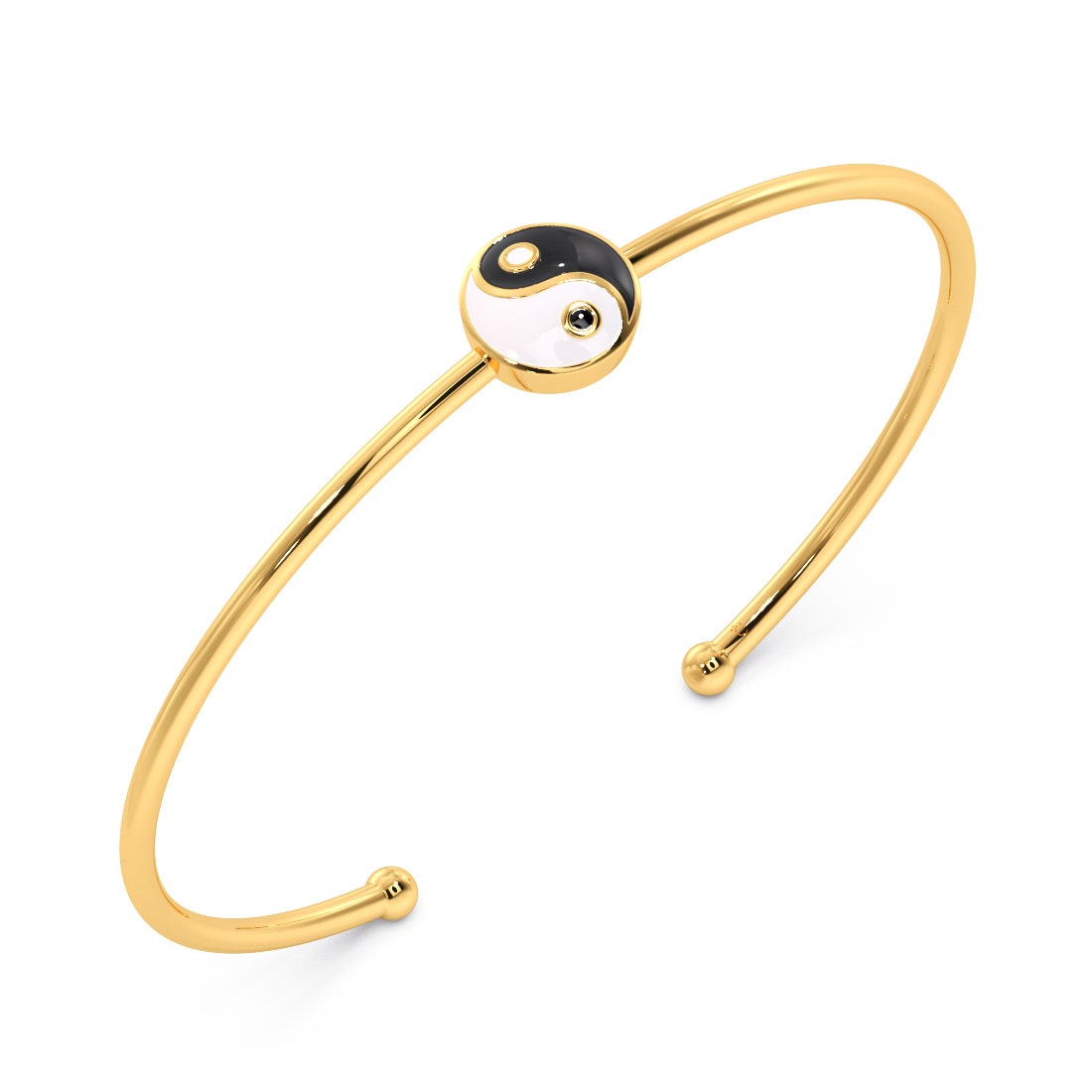 Yin & Yang Gold Oval Bracelet