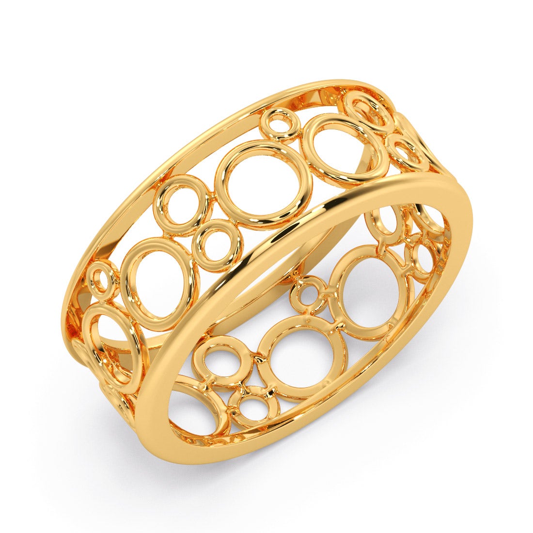 Round Cut Gold Mens Ring