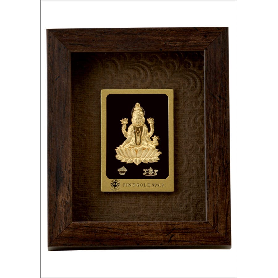 Laxmi 24K Gold Foil Mini Elegant Gifting Frame