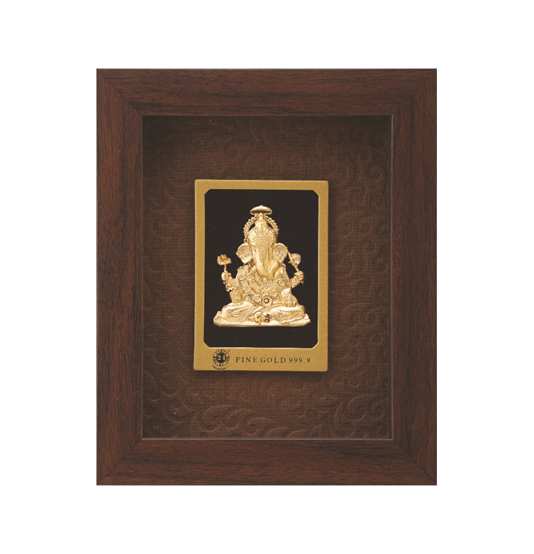 Dagdusheth Halwai 24K Gold Foil Mini Elegant Gifting Frame