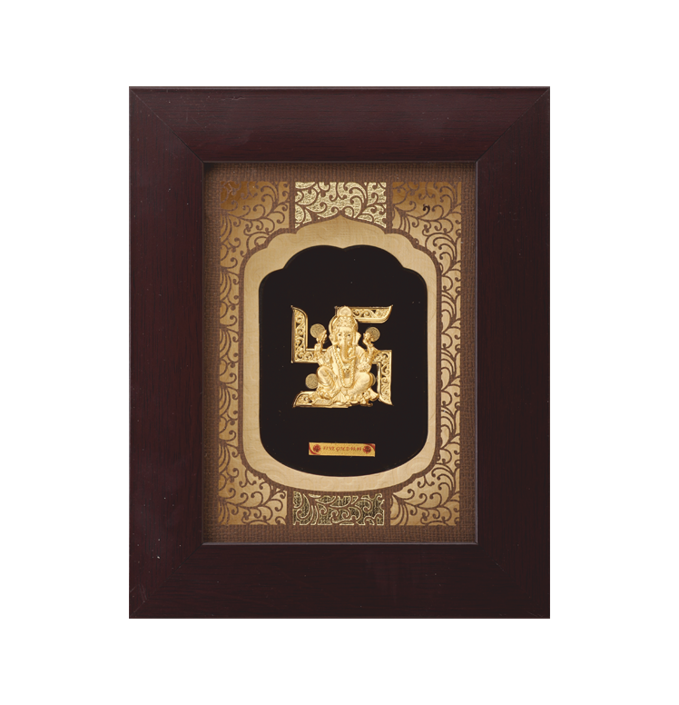 Vighnesh 24K Gold Foil Mini Elegant Gifting Frame