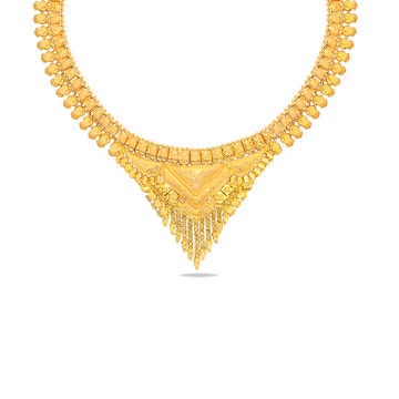 Nathiya Nivara Lappa Gold Necklace