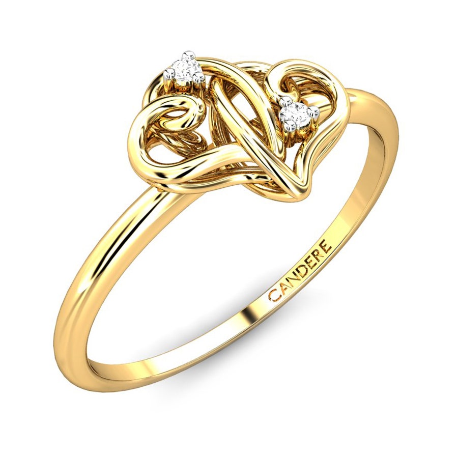 Simple gold ring deals design with stone