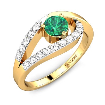 Silver Eye Green Onyx Ring