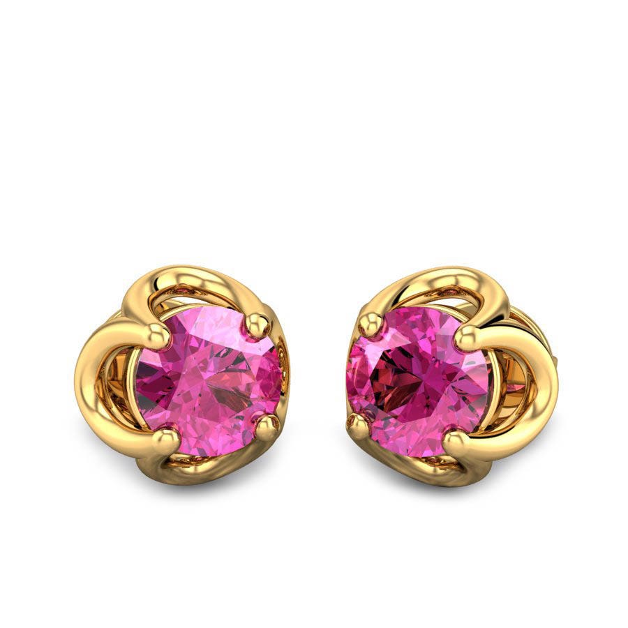 Divyanshi Pink Sapphire Earrings