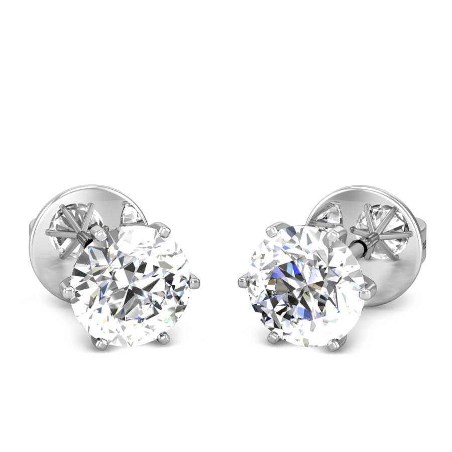 Jasia Diamond Platinum Earrings