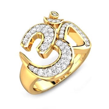 Om Maheshwara Diamond Ring