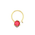 Vanity Red Spinel Nose Pin