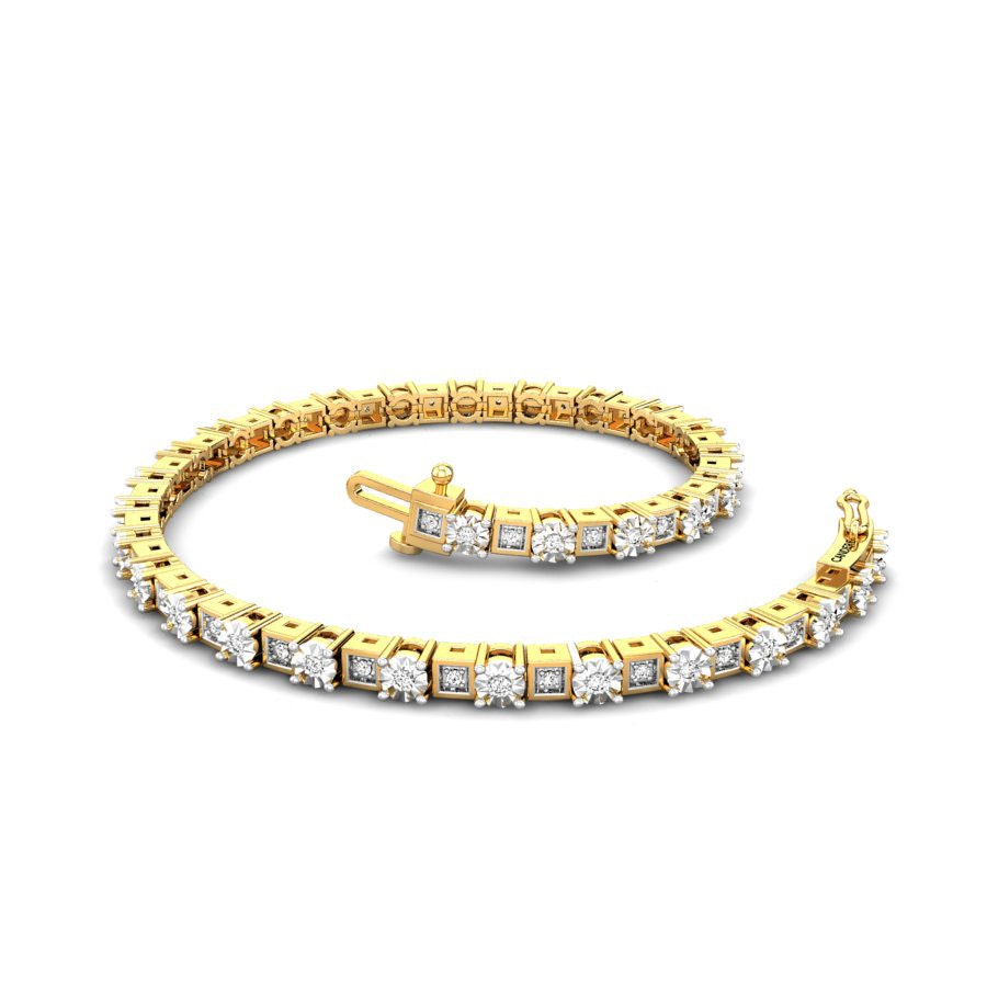 Hopscotch Miracle Plate Diamond Tennis Bracelet
