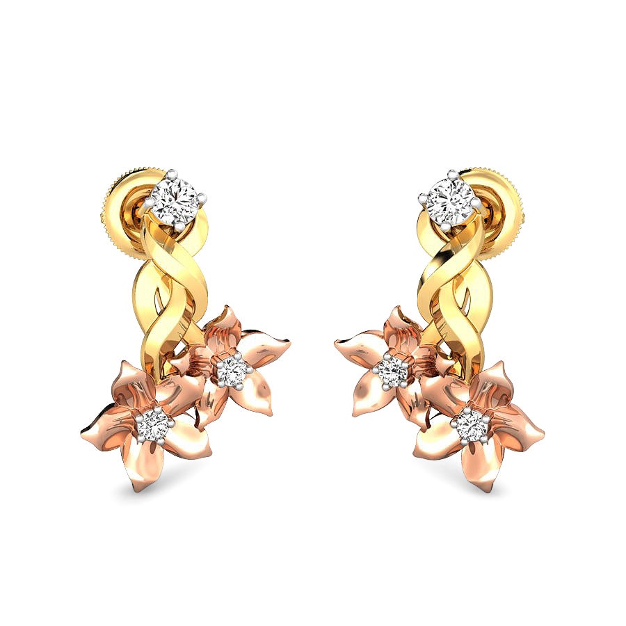 Floral Wrap Diamond Earrings