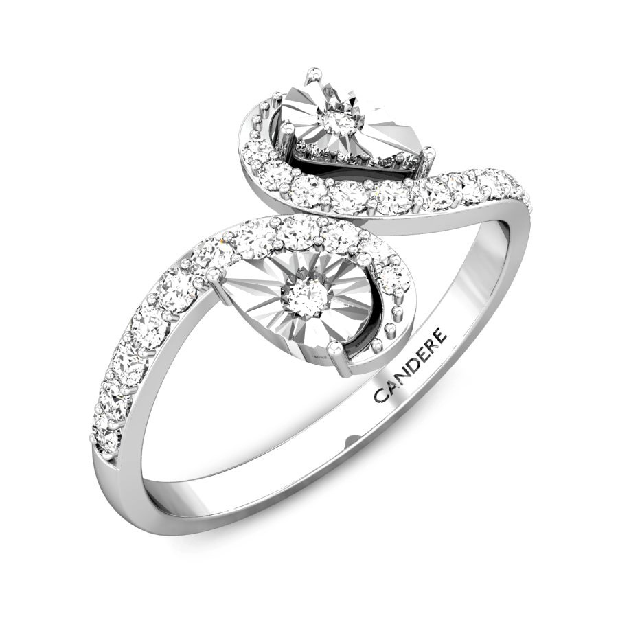 Twin Blossoms Miracle Plate Diamond Ring