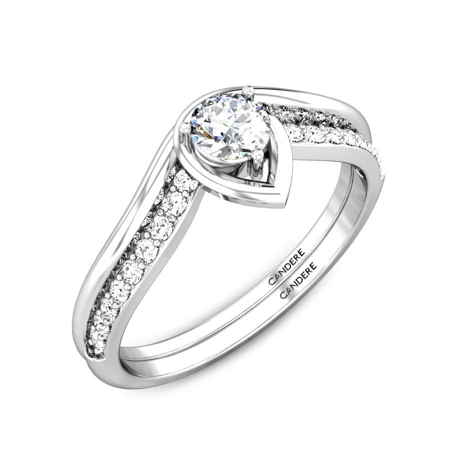 Inscape Solitaire Diamond Platinum Ring