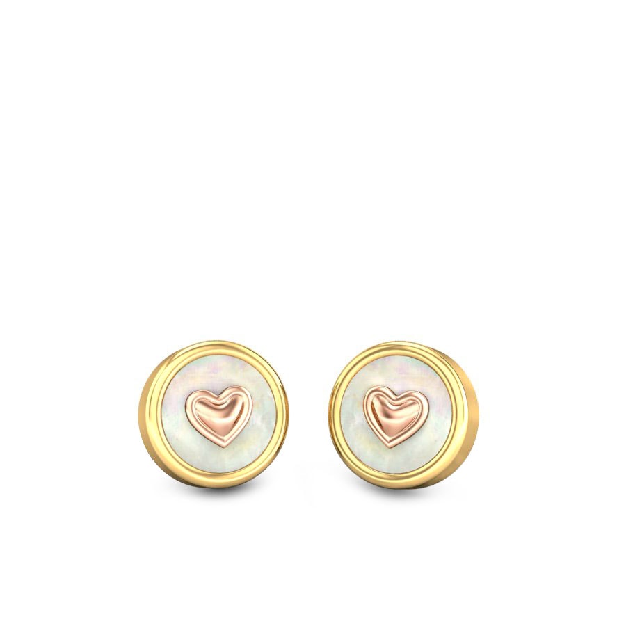Heart Out Mother of Pearl Earrings