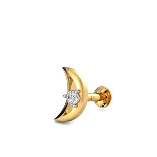 Cresent Moon Diamond Multi Pierced Earrings