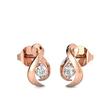 Morticia Solitaire Diamond Earrings