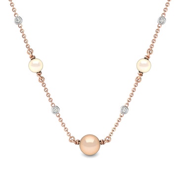 Ireena Pink Pearl Diamond Necklace
