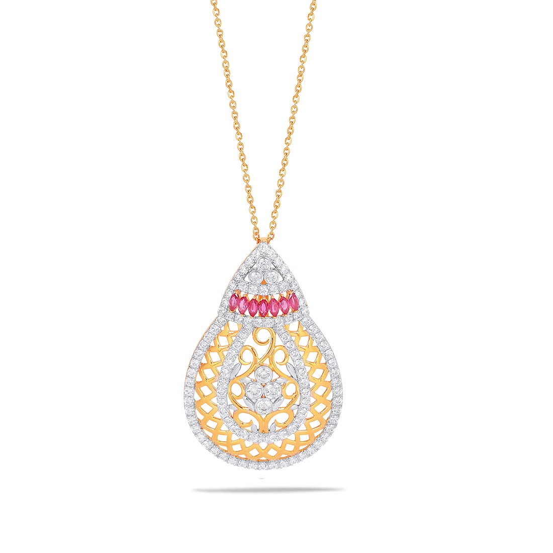 Viviana Gold Cubic Zirconia Pendant