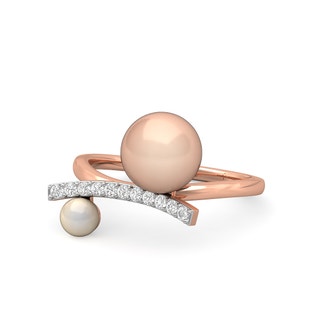 Alyssa Pink Pearl Diamond Ring