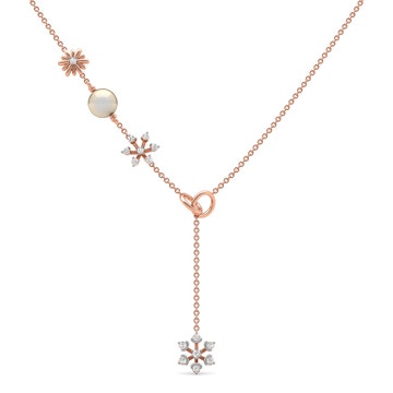 Aoran Off White Pearl Diamond Necklace 