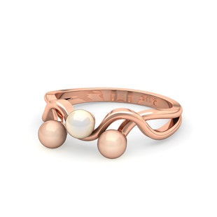 Tydaria Off White Pearl Gold Ring