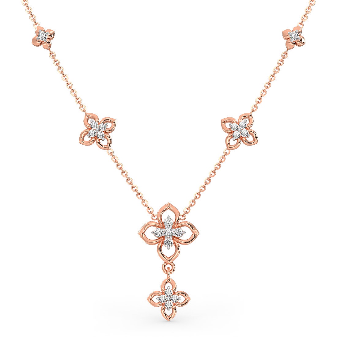 Cloverbed Diamond Necklace