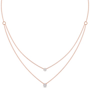 Melissa 2 Layered Diamond Necklace
