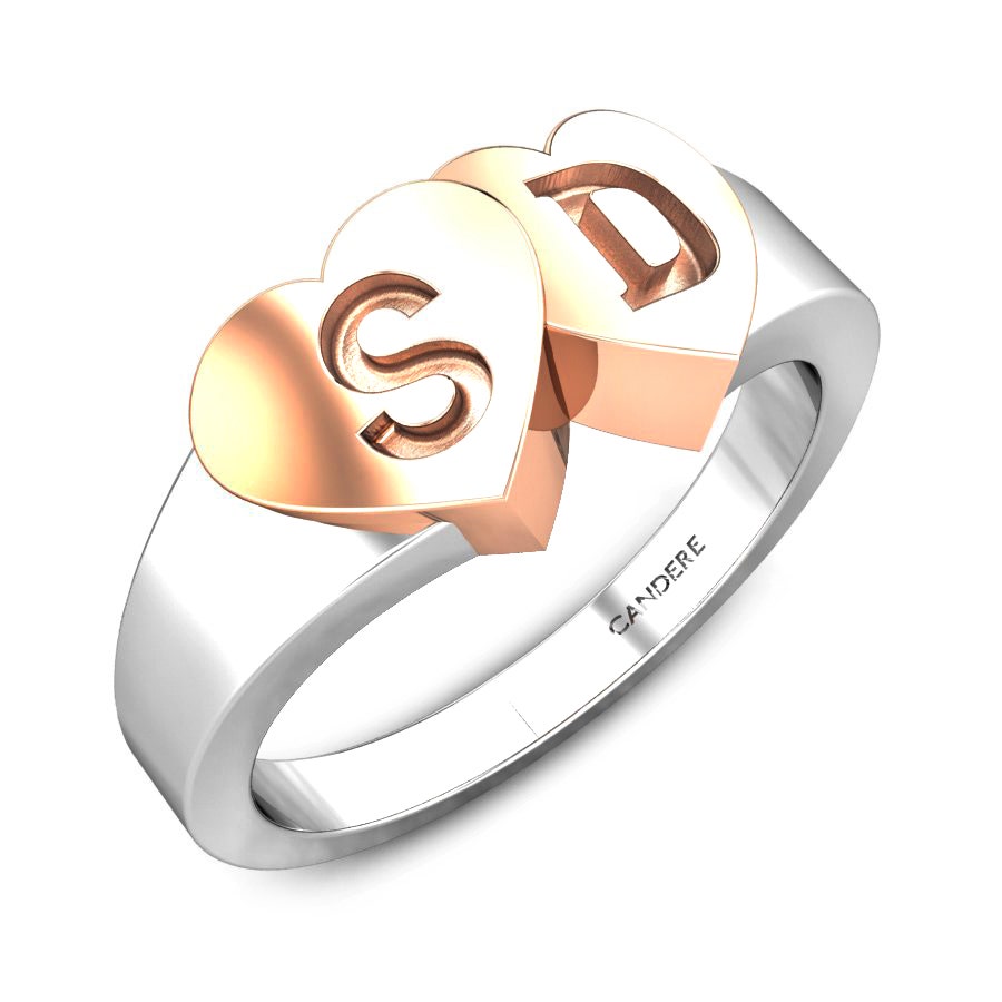 The We Platinum And Rose Gold Band for Him