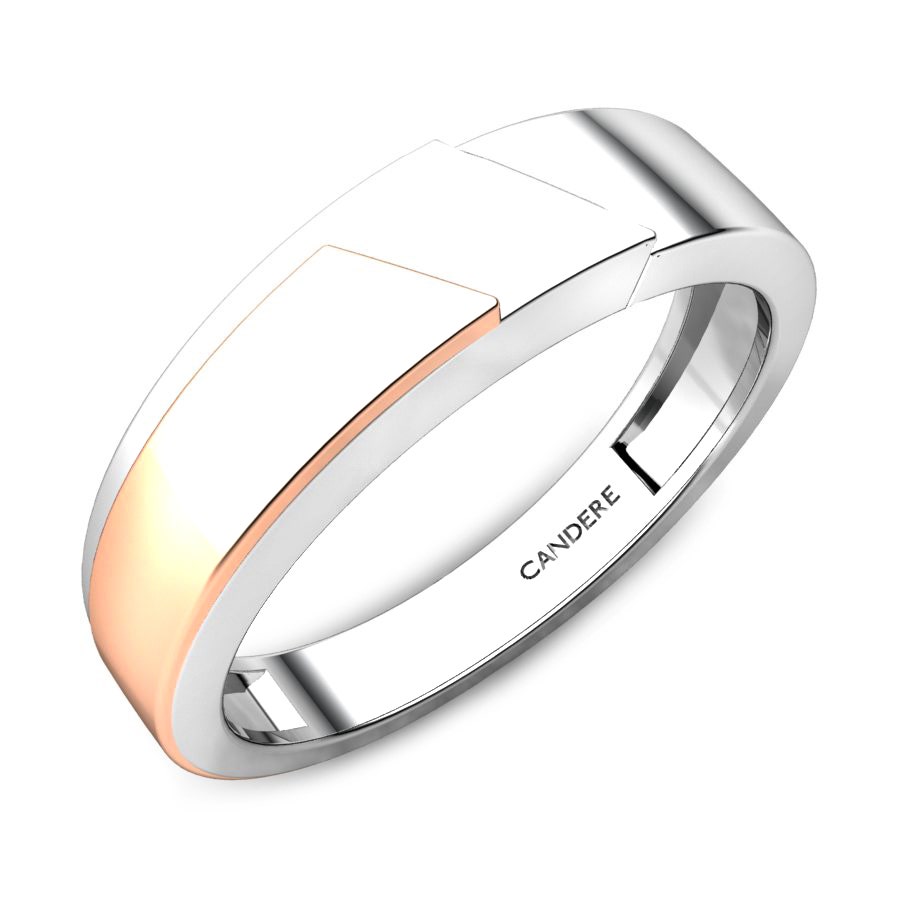 Tom Platinum And Rose Gold Band for Him