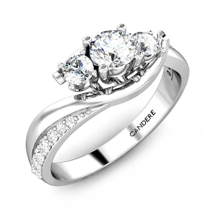 Gloria Diamond Engagement Platinum Ring