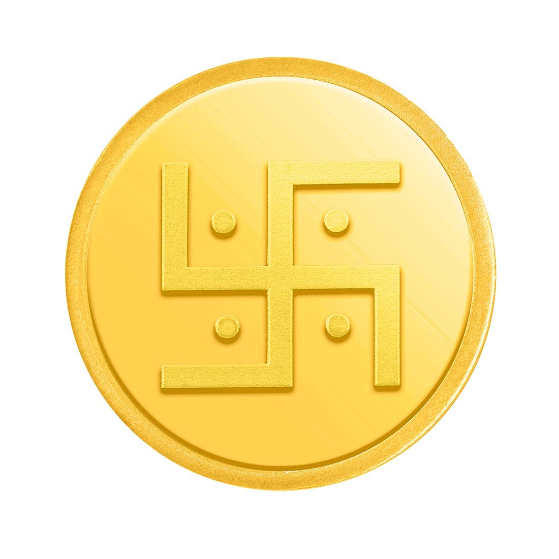 5 grams 24k (999) Gold Swastik Coin