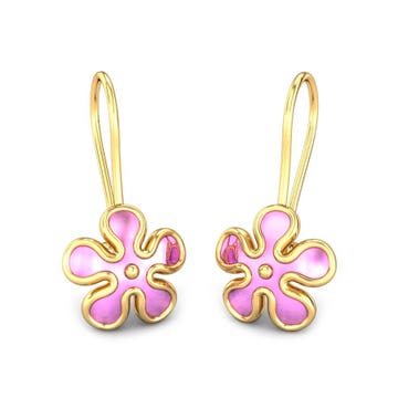 Full Bloom Kids Gold Earrings