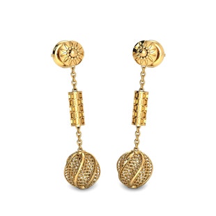 Nirantara Kyra Rajkot Gold Earrings