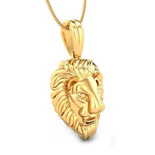 Lions Roar Gold Pendant