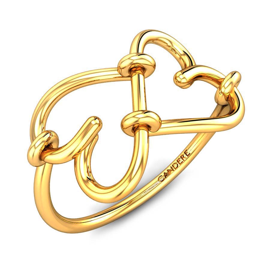 Infiniti Hearts Gold Ring