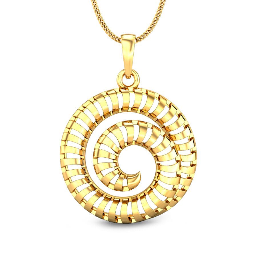 Coiled Gold Pendant