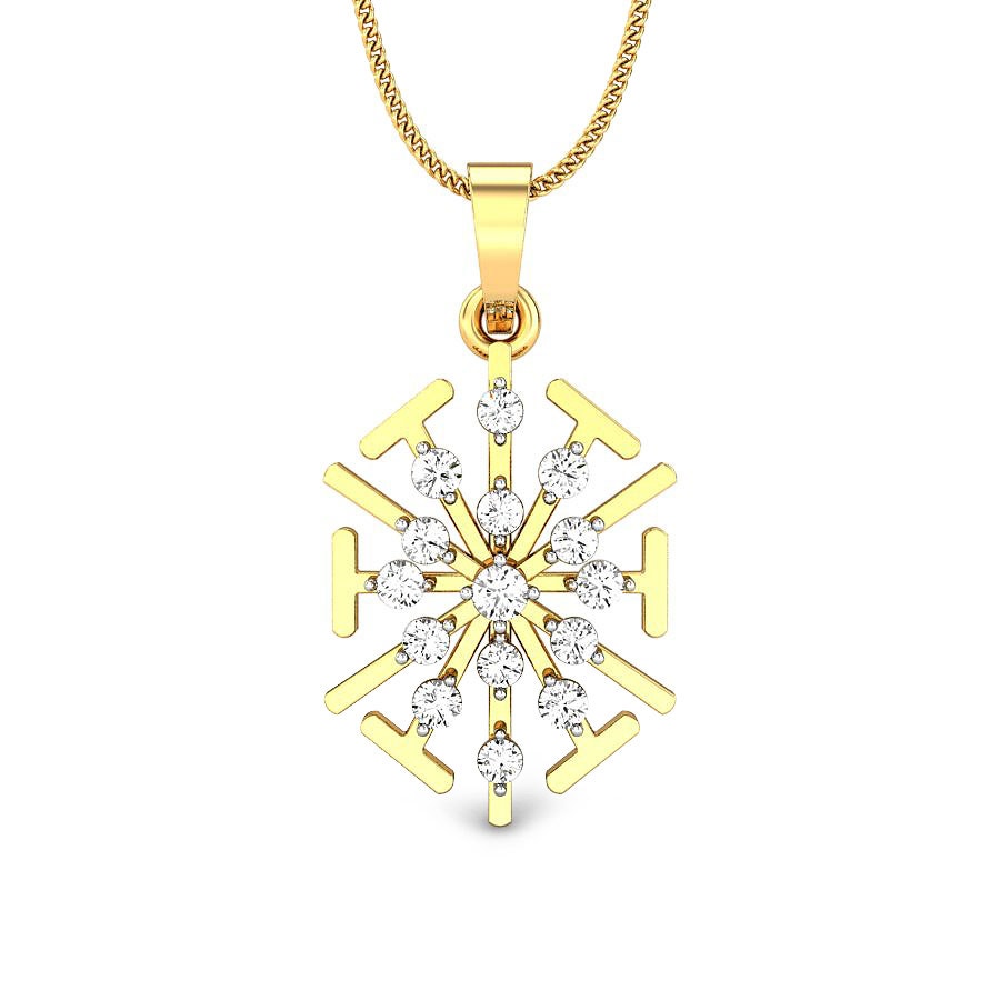 Snow Flower Diamond Pendant