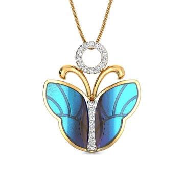 Junonia Butterfly Diamond Pendant