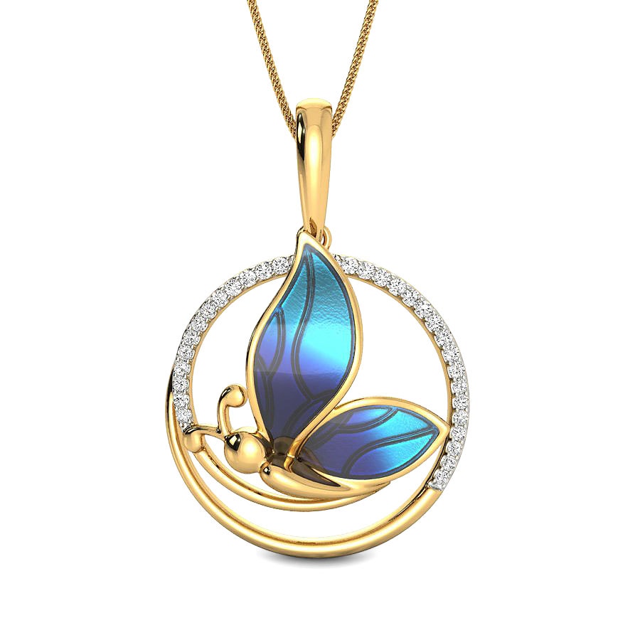 Sapho Butterfly Diamond Pendant