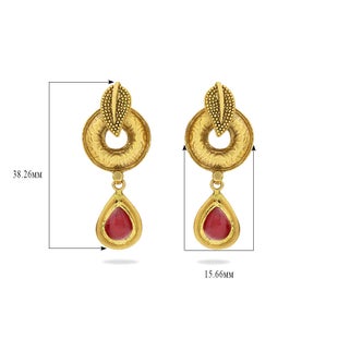 Ayomi Mudhra Gold Earrings