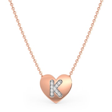 Initial K Pendant With Chain
