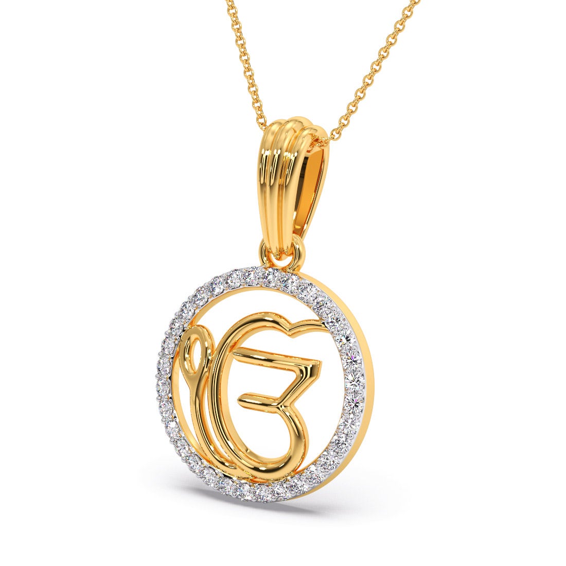 Ek Onkar Diamond Pendant