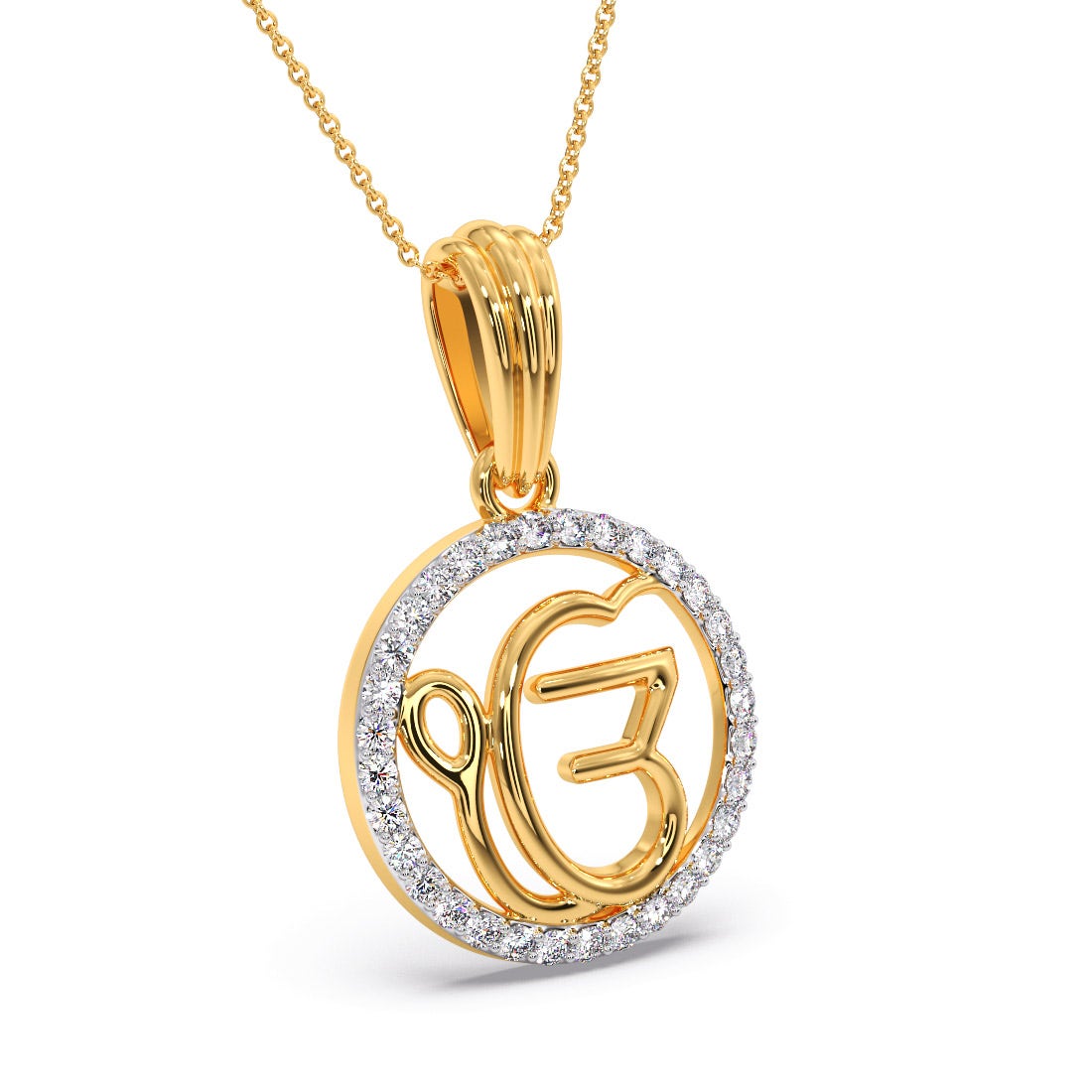 Ek Onkar Diamond Pendant