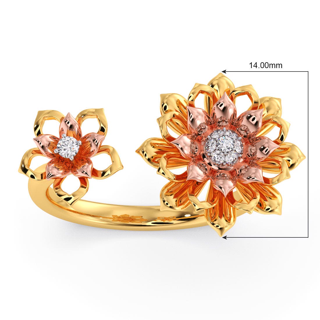 Blooming Gardenia Diamond Gap Ring