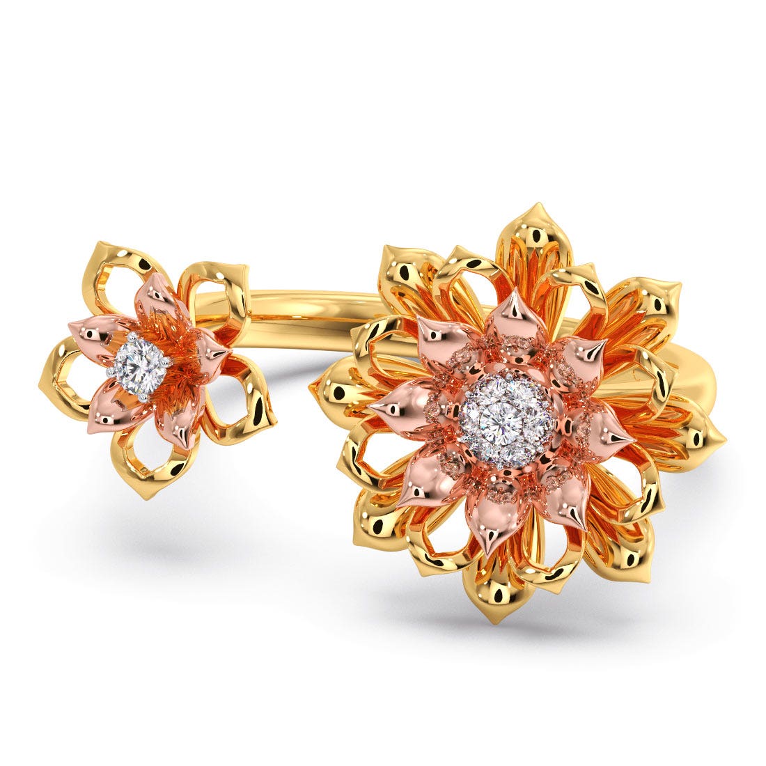 Blooming Gardenia Diamond Gap Ring