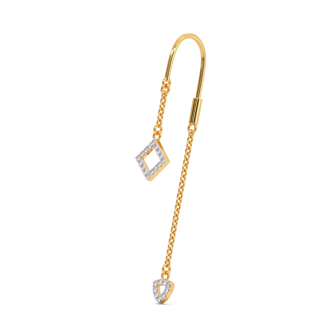 Pendulum Diamond Sui Dhaga Earrings