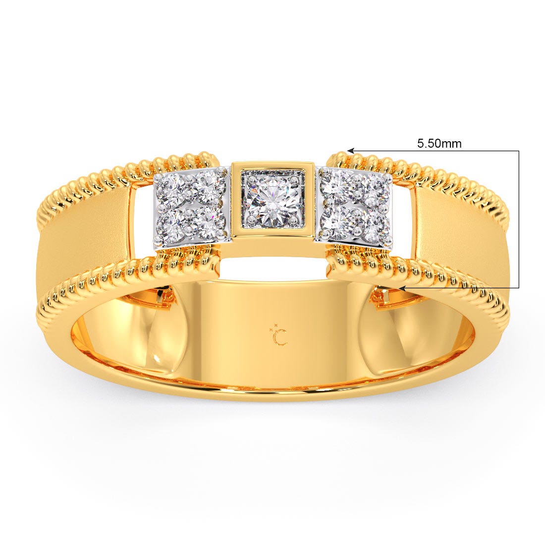 Medieval Diamond Engagement Band